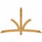 Ekena Millwork Davenport Rough Sawn Timber Gable Bracket, Western Red Cedar, 72"W x 45"H x 2"D x 4"F, 15/12 Pitch GBW072X45X0204DAV00RWR - alternate 1